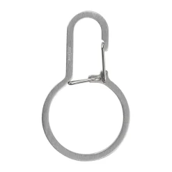 1 dualpass moschettone-portachiavi in acciaio inox 60x35x6 mm argento