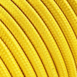 3 m cavo tessile rotondo 2 x 0,75 mm² giallo