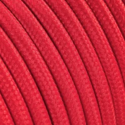 3 m cavo tessile rotondo 2 x 0,75 mm² rosso