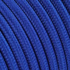 3 m cavo tessile rotondo 2 x 0,75 mm² blu