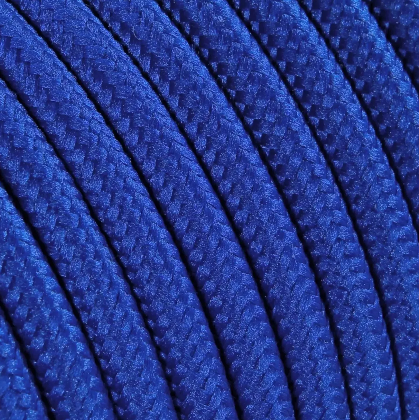 3 m cavo tessile rotondo 2 x 0,75 mm² blu