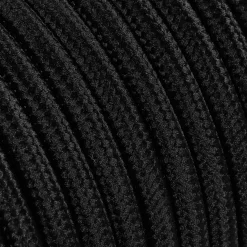 3 m cavo tessile rotondo 2 x 0,75 mm² nero