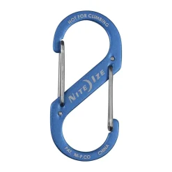 1 s-biner moschettone doppio in acciaio inox blu