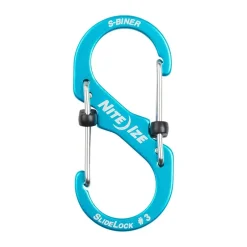 1 s-biner moschettone s in alluminio con chiusure bloccate blu