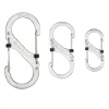 3 s-biner moschettoni di 3 dimensioni con chiusura bloccata acciaio