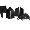 Accessori per alzatina rettangolare nera 6 pz