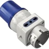 Adattatore industriale spina industriale 16 A e 3 prese civili IP20 blu