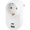 Adattatore per presa con 2 porte USB Bianco