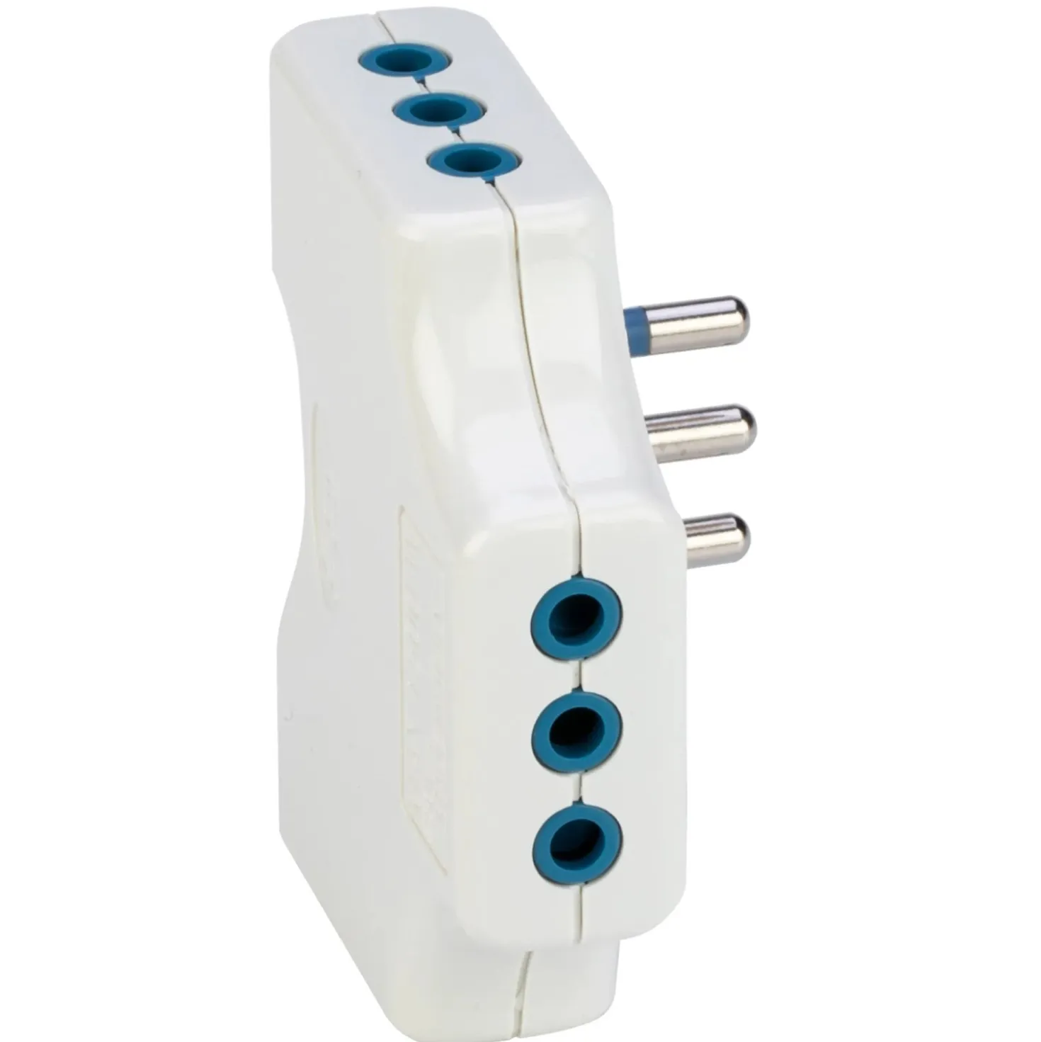 Adattatore Spaziozero spina 10A 2P+T e 3 prese 10A 2P+T bianco
