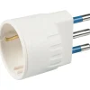 Adattatore spina 16 A 2P+T e presa tedesca colore bianco