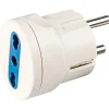 Adattatore spina 16 A standard franco/tedesco e presa bivalente bianco