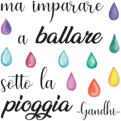 Adesivi murali Ballare Sotto la Pioggia 31x31 cm 2 fogli