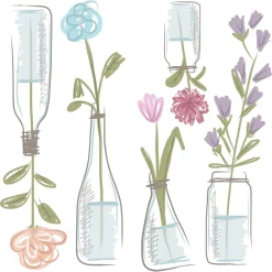 Adesivi murali Little Vases 31x31 cm 2 fogli