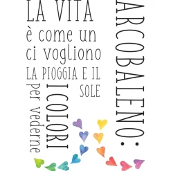 Adesivo da parete Arcobaleno 47x67 cm