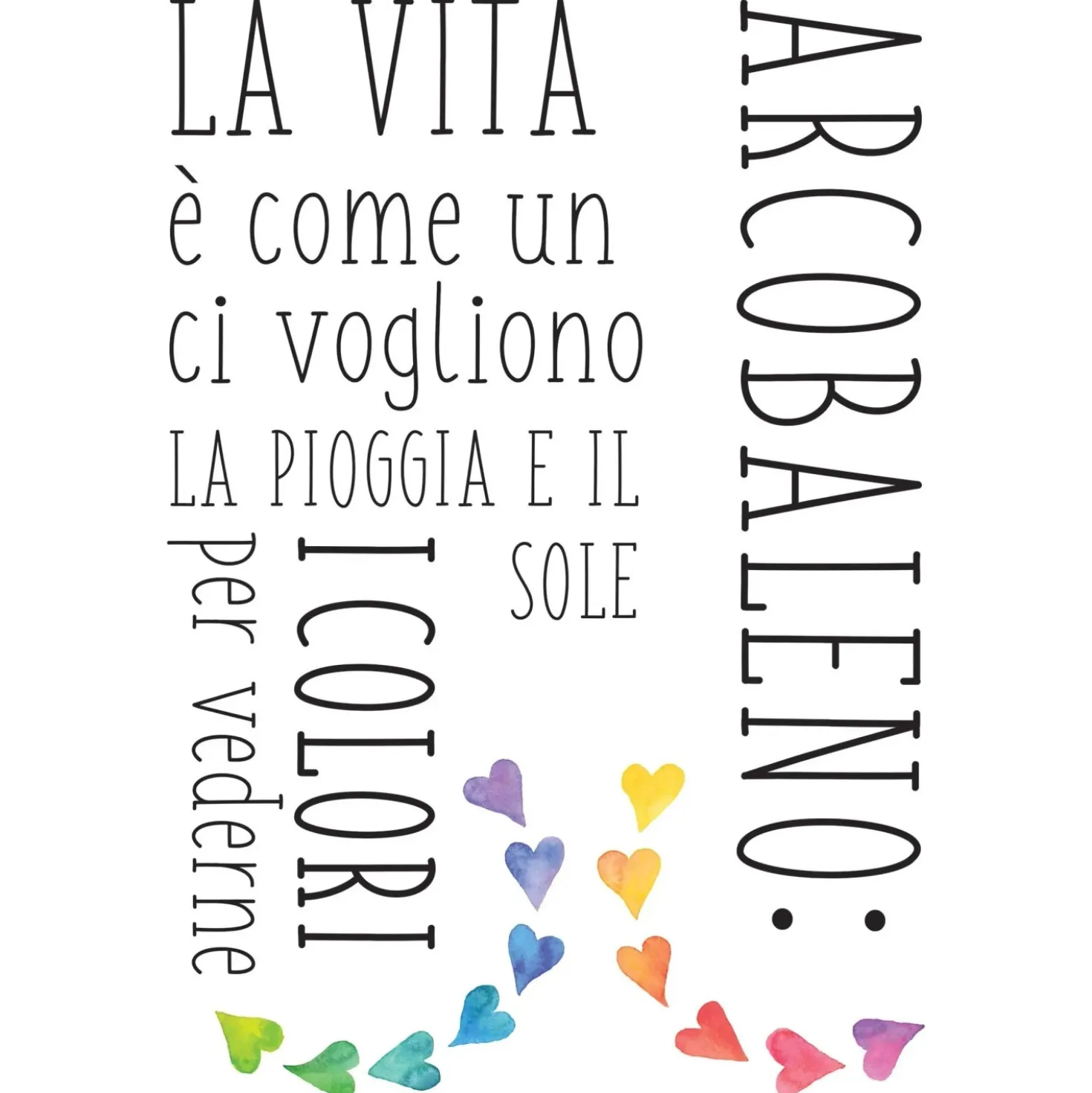 Adesivo da parete Arcobaleno 47x67 cm