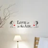Adesivo da parete Love is 2 fogli 15x31 cm
