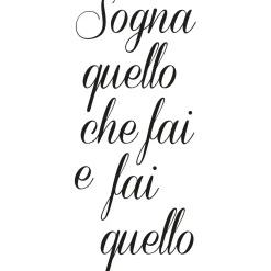Adesivo da parete Sogna 2 fogli 15x31 cm