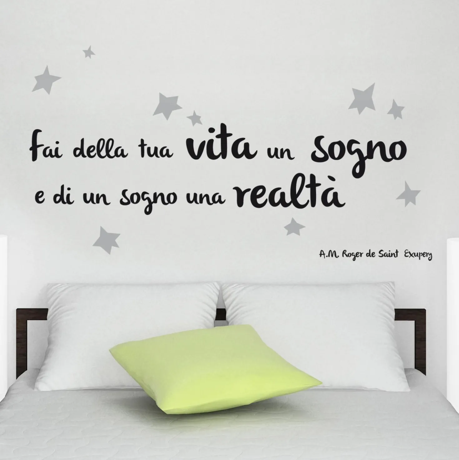 Adesivo da parete Sogno e realtà 2 fogli 31x31 cm
