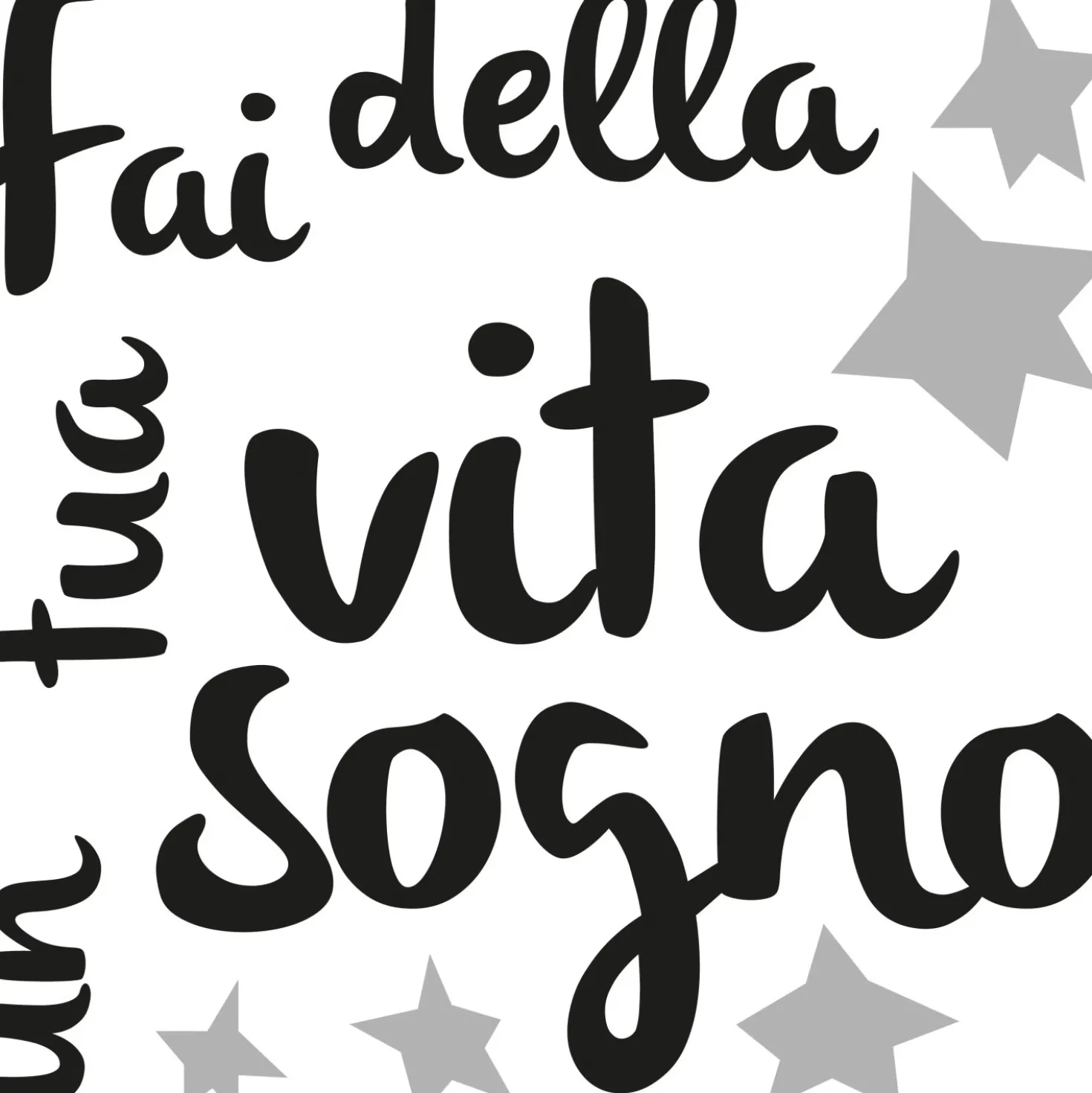 Adesivo da parete Sogno e realtà 2 fogli 31x31 cm