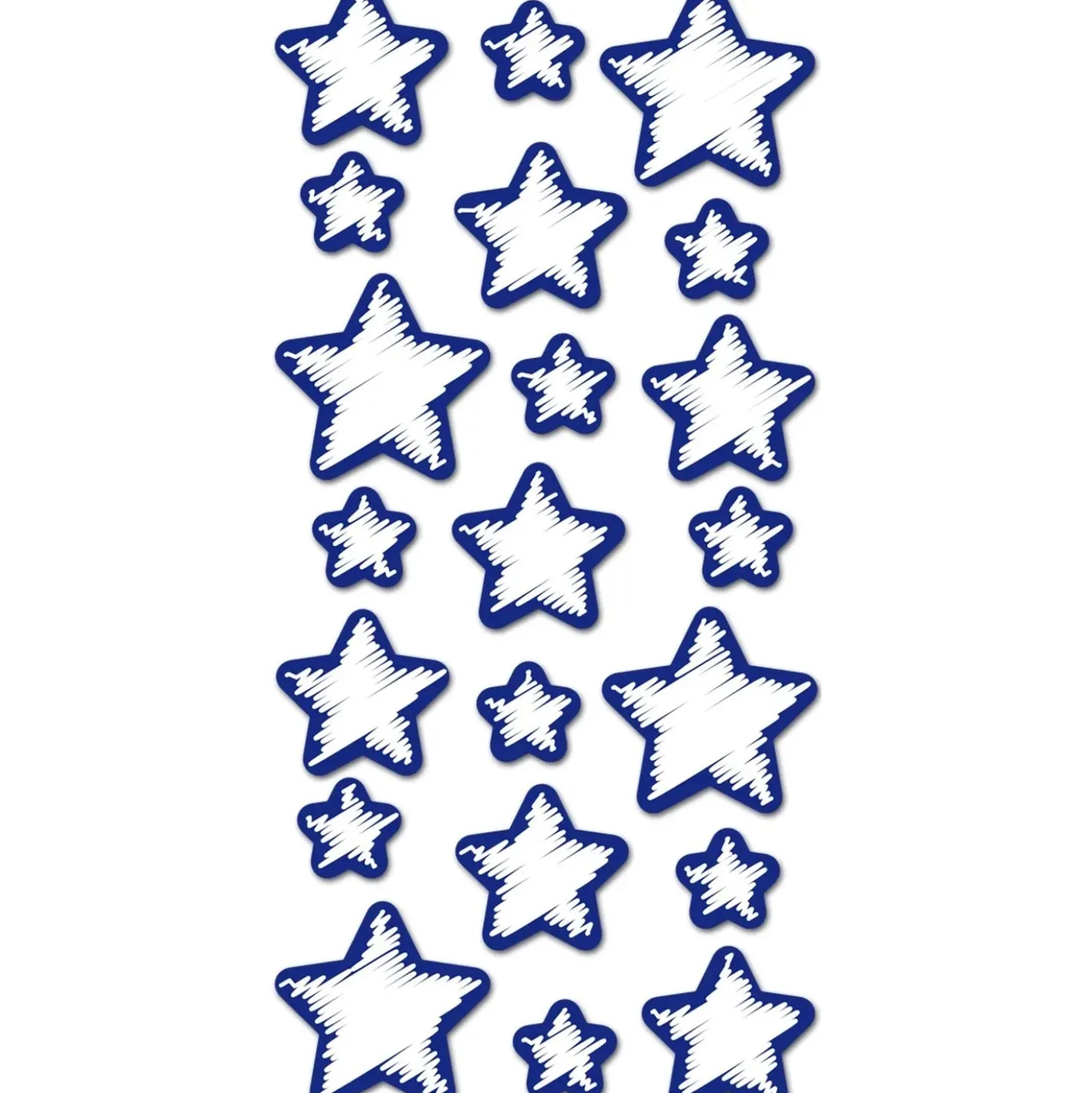 Adesivo decorativo in gomma Stelle fosforescenti 15x31 cm