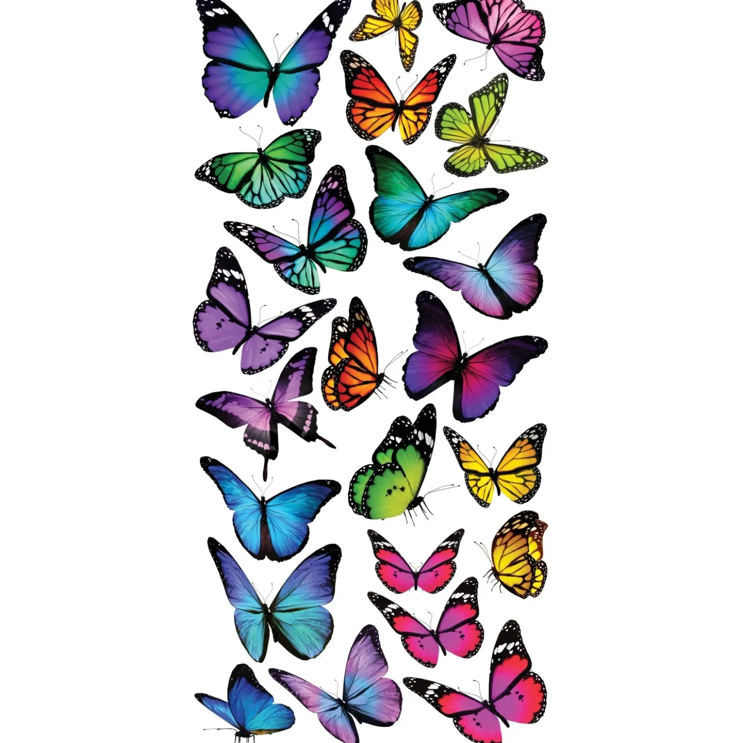 Adesivo decorativo per oggetti Butterfly 15x31 cm