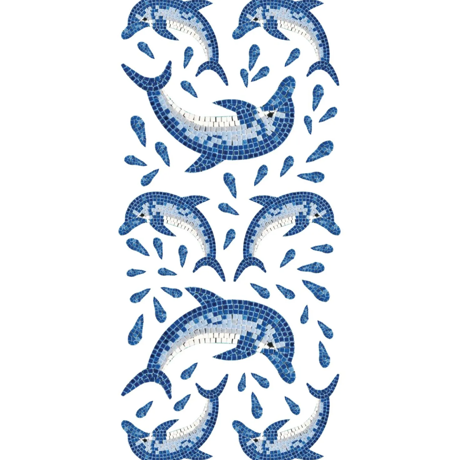 Adesivo decorativo per oggetti Dolphine 15x31 cm