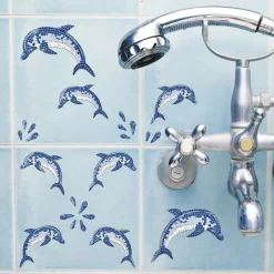 Adesivo decorativo per oggetti Dolphine 15x31 cm