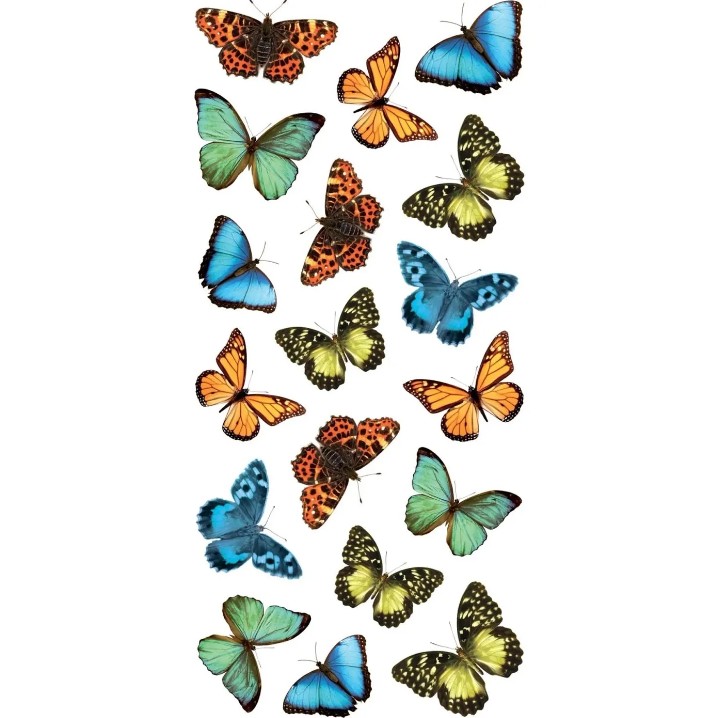Adesivo decorativo per parete Farfalle colorate 2 fogli 15x31 cm