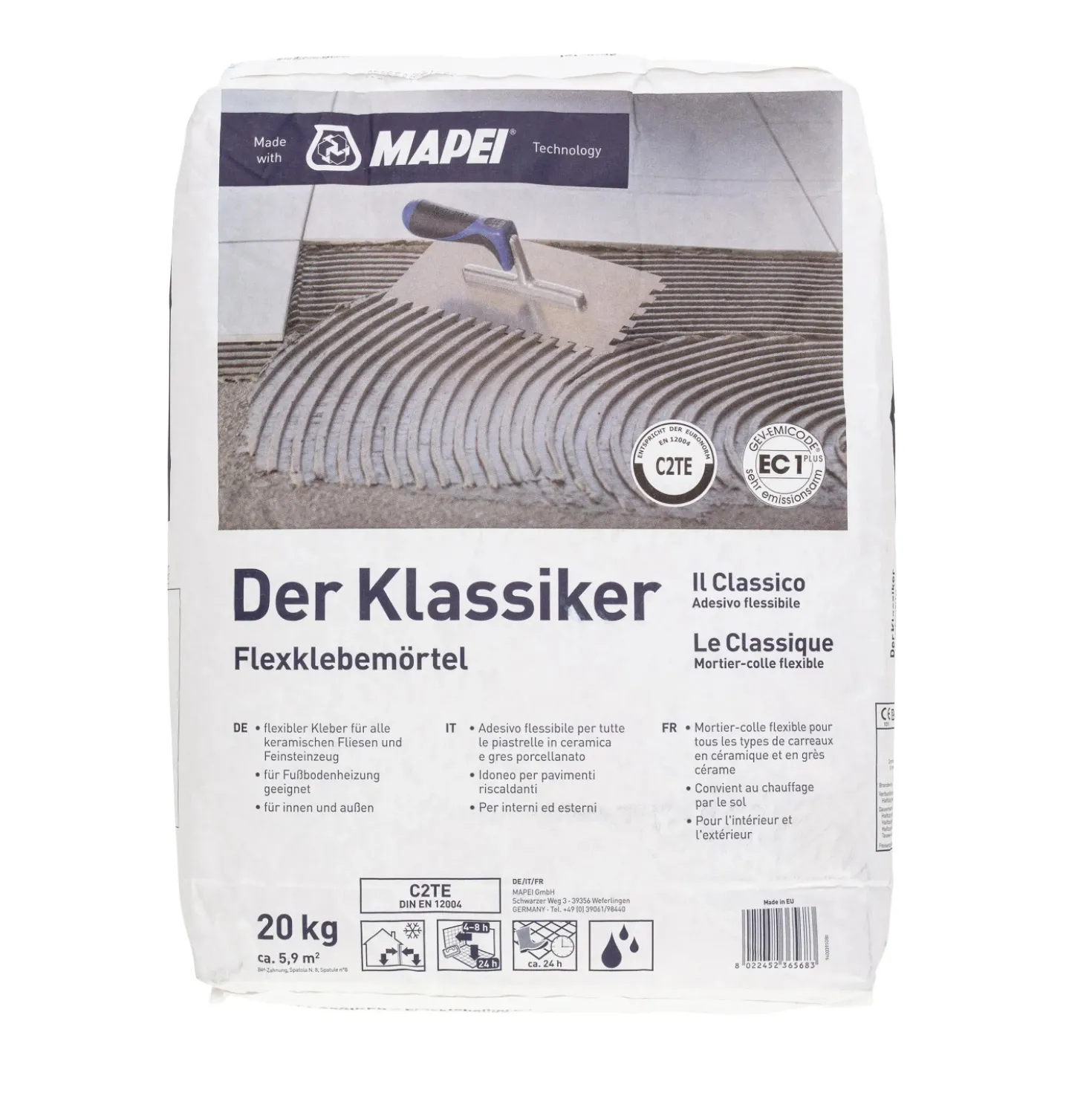 Adesivo flessibile Il Classico C2TE 20 kg