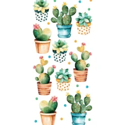 Adesivo per oggetti cactus 15x31 cm
