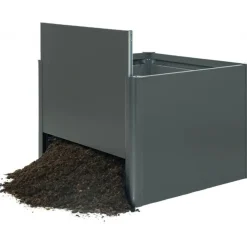 Aiuola rialzata Biohort 77x102x53 cm Grigio scuro metallizzato