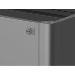 Aiuola rialzata Biohort 77x102x53 cm Grigio scuro metallizzato