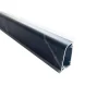 Alzatina per cucina in alluminio rivestita marmo nero ventato 1 m
