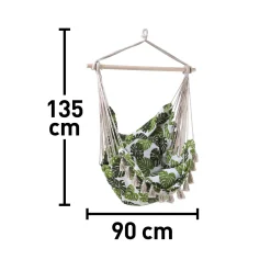 Amaca Lytton deco foglie 90x135 cm