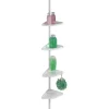 Angoliera telescopica per doccia Wenko Easy 4 ripiani bianca 78 - 265 cm