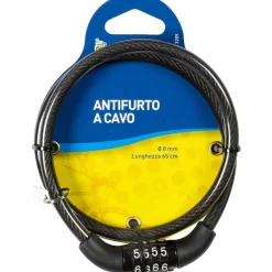 Antifurto a spirale con combinazione 8x650 mm