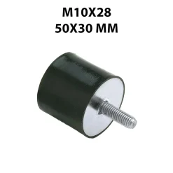 Antivibrante piede maschio M10x28 mm e misura 50x30 mm