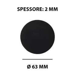 Antivibranti adesivi neri in EVA Ø 6,3 cm 4 pz