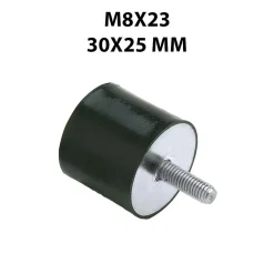Antivibranti piede maschio M8x23 mm e misura 30x25 mm 4 pz