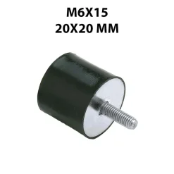 Antivibranti piede maschio M6x15 mm e Ø 20 mm 4 pz