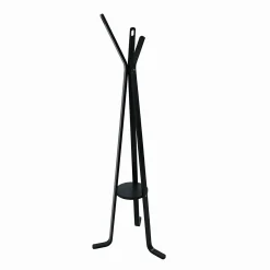 Appendiabiti a stelo in legno 3 braccia 50x170 cm nero
