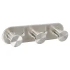 Appendiabiti Blizz triplo in acciaio inox spazzolato