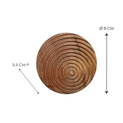 Appendiabiti in legno longan diametro 8 cm
