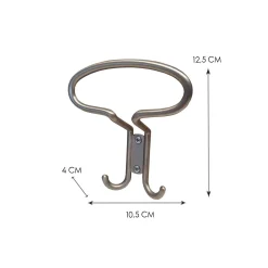 Appendiabiti in zama 125x105 mm nickel satinato