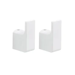 Appendiabiti Pirenei in acciaio inox bianco opaco 2 pz