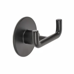 Appendiabiti Wind doppio in metallo nero opaco
