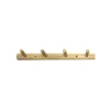 Appendiabito in bamboo 4 posti tinto naturale 39 x 3 x 6,5 cm