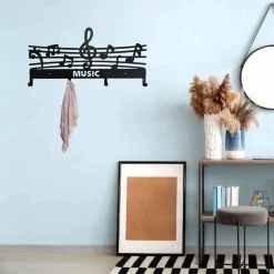 Appendiabito in ferro Music nero opaco