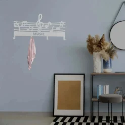 Appendiabito in ferro Music bianco opaco