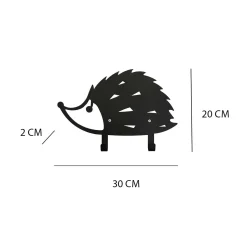 Appendiabito in ferro Riccio nero opaco